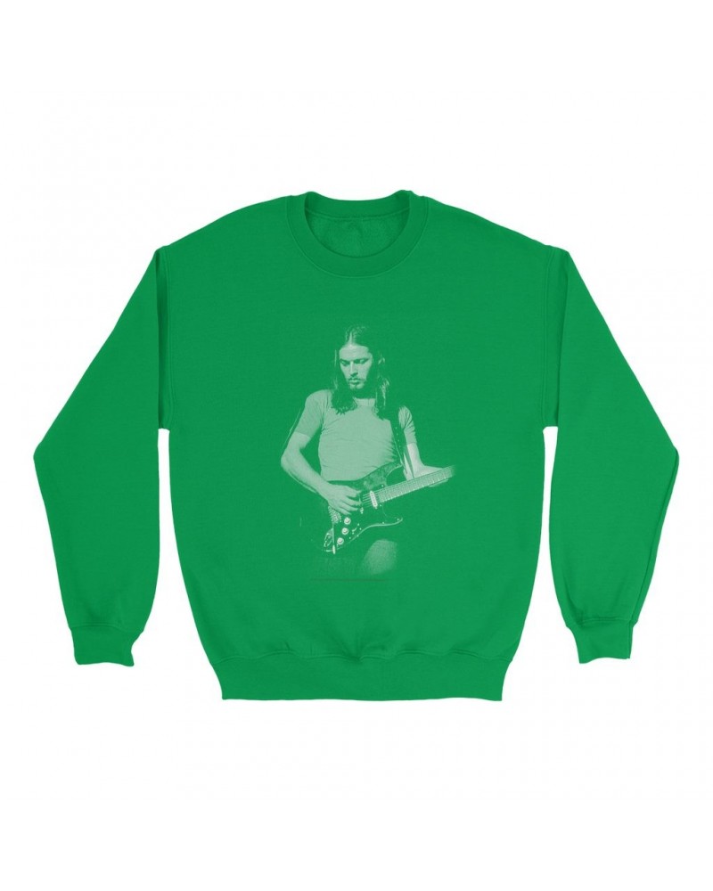 David Gilmour Bright Colored Sweatshirt | The Early Years Playing Guitar Sweatshirt $11.18 Sweatshirts