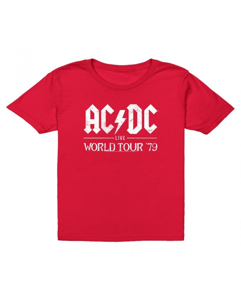 AC/DC Kids T-Shirt | Live In Concert 1979 Distressed Kids T-Shirt $9.23 Kids