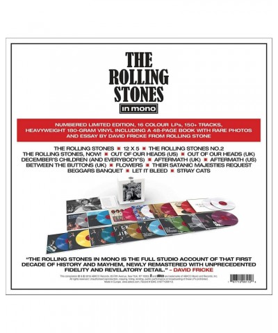 The Rolling Stones In Mono (16 Color LP Boxset) Vinyl Record $192.78 Vinyl