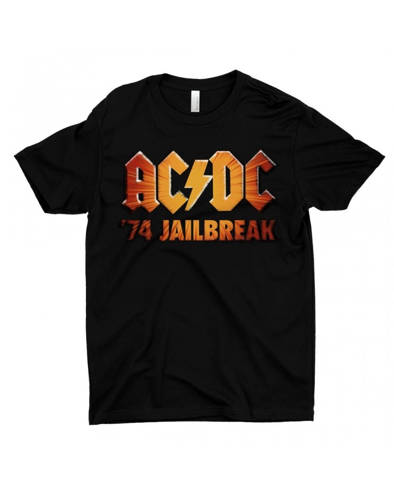 AC/DC T-Shirt | 1974 Zoom Jailbreak Logo Shirt $11.48 Shirts