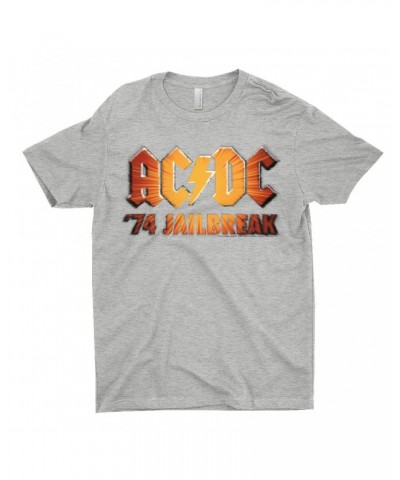 AC/DC T-Shirt | 1974 Zoom Jailbreak Logo Shirt $11.48 Shirts