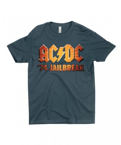 AC/DC T-Shirt | 1974 Zoom Jailbreak Logo Shirt $11.48 Shirts