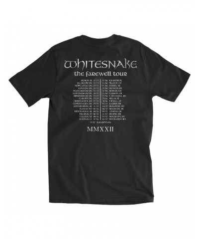 Whitesnake Stone Snake EU/UK 2022 Tour Black Tee $14.70 Shirts