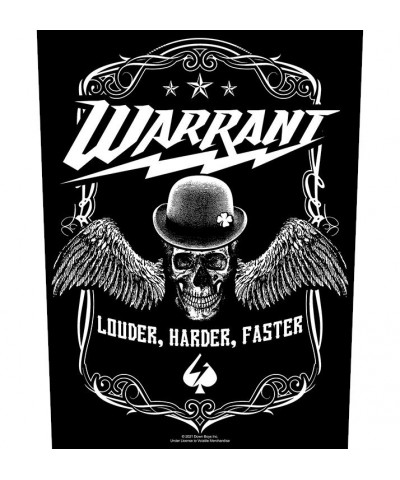 Warrant Louder Harder Faster' Back Patch $8.79 Accessories