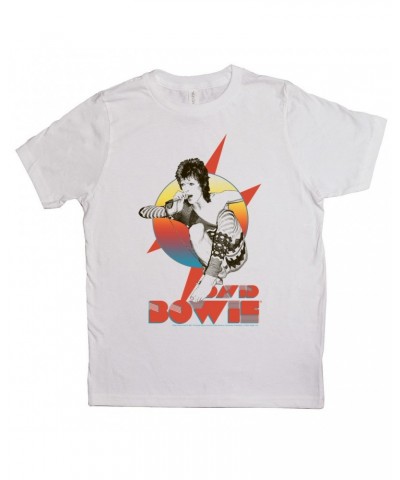 David Bowie Kids T-Shirt | Bowie Performing Colorful Design Kids Shirt $11.02 Kids