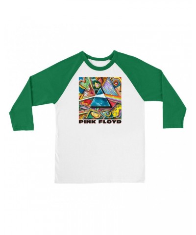 Pink Floyd 3/4 Sleeve Baseball Tee | Picasso Prism Artwork Shirt $12.58 Shirts