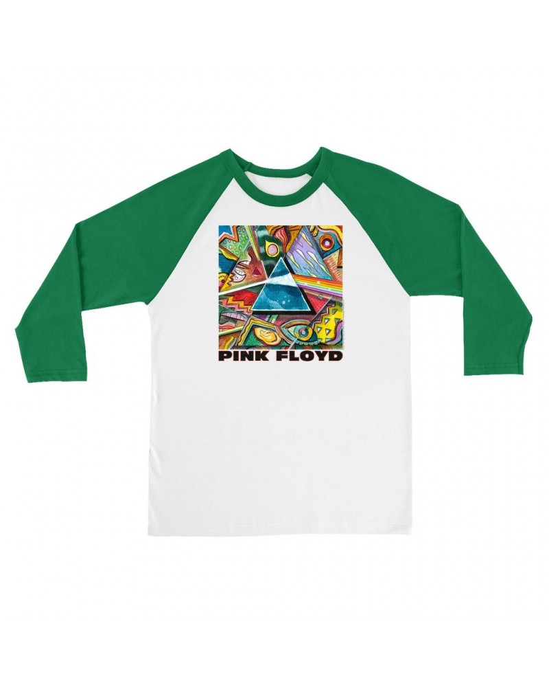 Pink Floyd 3/4 Sleeve Baseball Tee | Picasso Prism Artwork Shirt $12.58 Shirts