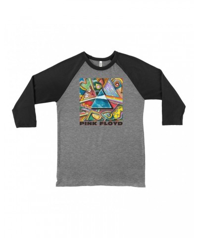 Pink Floyd 3/4 Sleeve Baseball Tee | Picasso Prism Artwork Shirt $12.58 Shirts