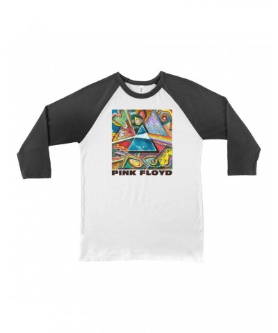 Pink Floyd 3/4 Sleeve Baseball Tee | Picasso Prism Artwork Shirt $12.58 Shirts