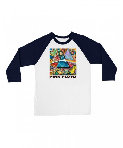 Pink Floyd 3/4 Sleeve Baseball Tee | Picasso Prism Artwork Shirt $12.58 Shirts