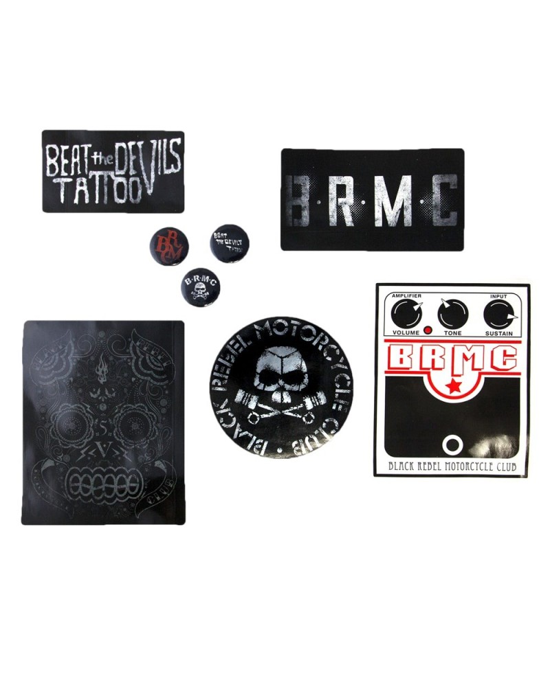 Black Rebel Motorcycle Club B.R.M.C.® BUTTON AND STICKER SET $4.30 Accessories