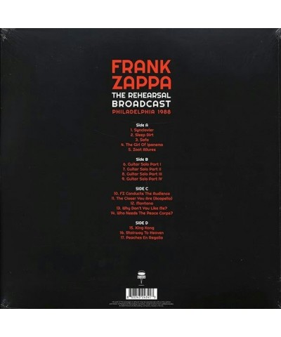 Frank Zappa LP - The Rehearsal Broadcast: Philadelphia 1988 (2xLP) (Vinyl) $21.34 Vinyl