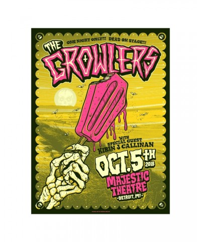 The Growlers Detroit Show Poster Fall 2018 $9.30 Decor