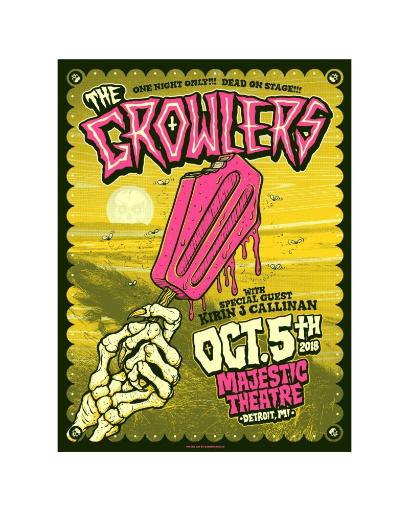 The Growlers Detroit Show Poster Fall 2018 $9.30 Decor