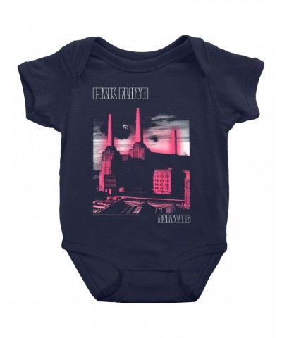 Pink Floyd Baby Short Sleeve Bodysuit | Animals Album Pink Glow Bodysuit $8.98 Kids